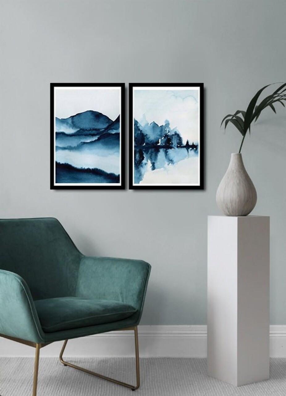 Set 2 tablouri decorative, Alpha Wall, Heart of the Mountain, 36x51 cm - imagine 3